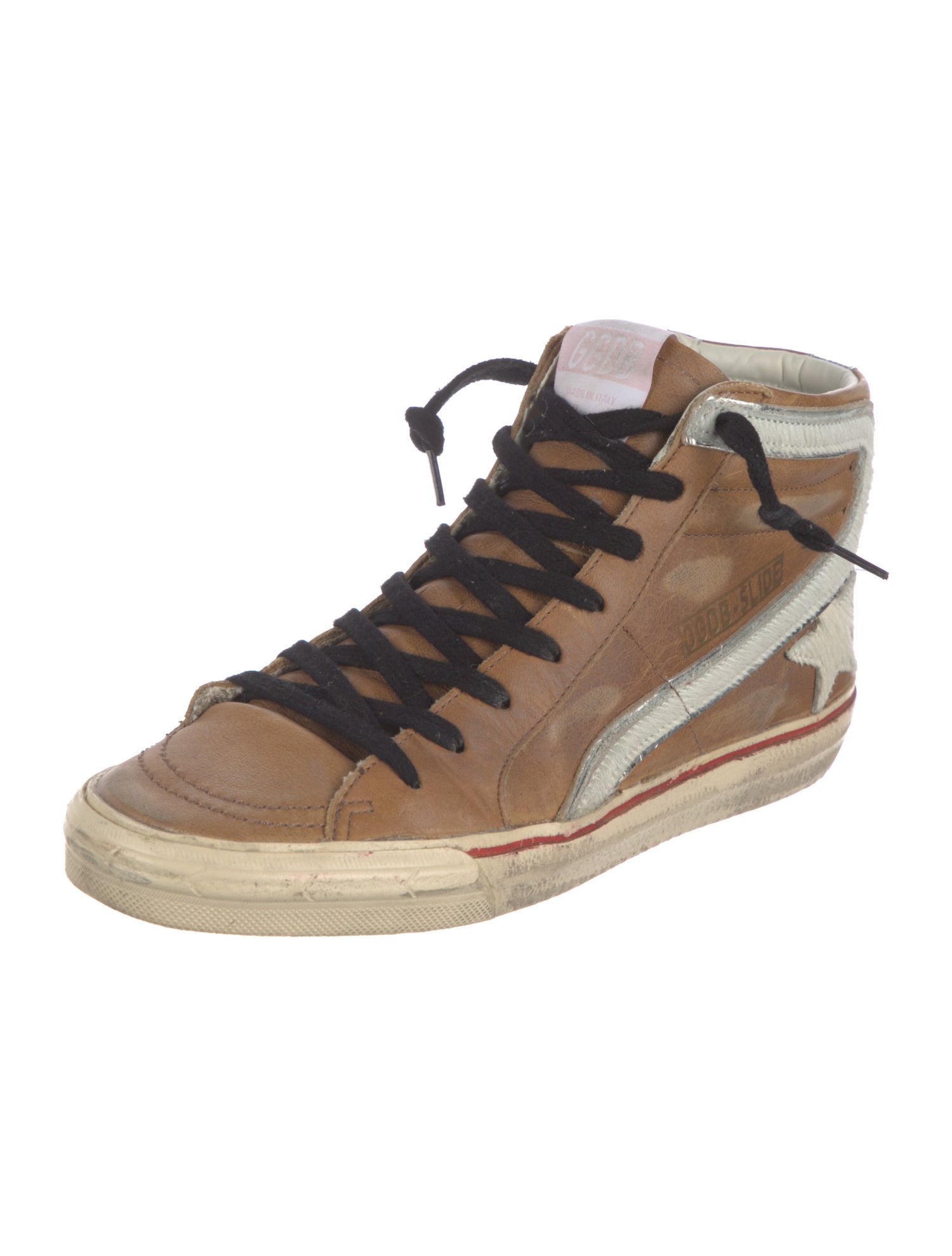 Golden Goose Leather Printed Sneakers